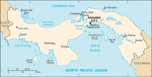 Map of Panama - 8th Special Forces Group