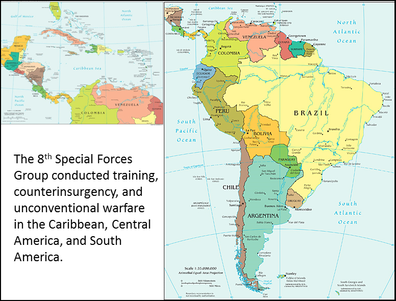 8th Special Forces Group Area of Operations