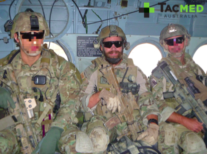 36 hours following being shot, the casualty is back on an insertion bird seated to my left. To my right is fellow SOFREP author Mitch McAlister