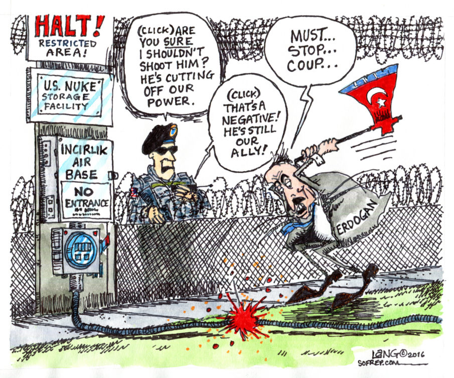 Failed Turkey Coup-awkward position for US forces stationed in Turkey