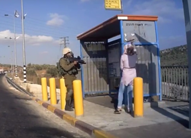 Watch: Female terrorist attempts knife attack on two soldiers