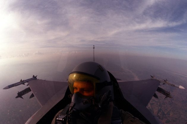 A night mission over Iraq in the F-16