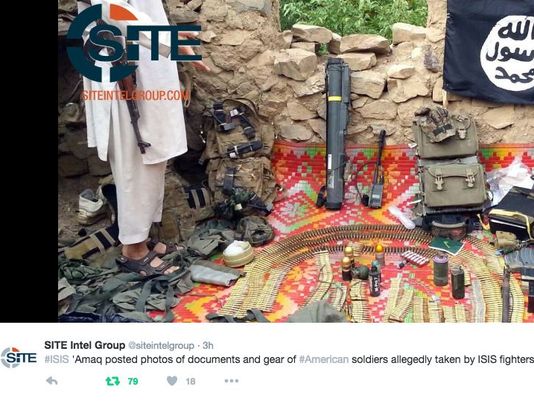 ISIS in Afghanistan claims it has confiscated sensitive U.S. military equipment