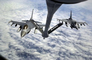 Airborne refueling before going in country