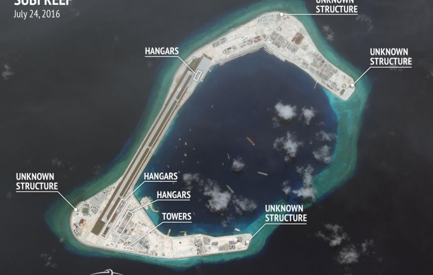The Chinese are building hangars for jets on South China Sea islands
