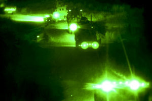 Night convoy stopped