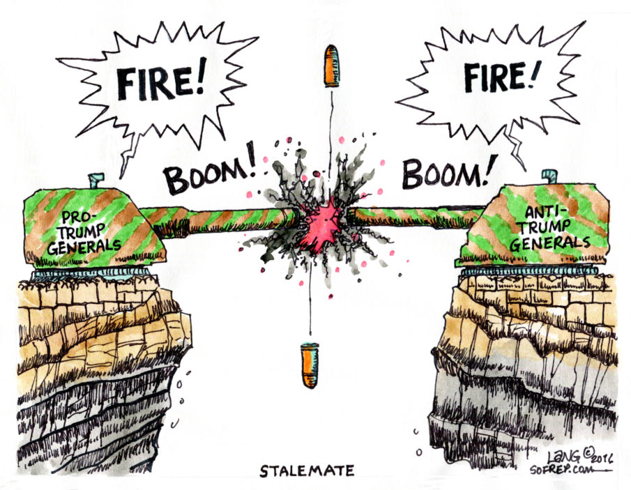 General officers face off in the presidential campaign