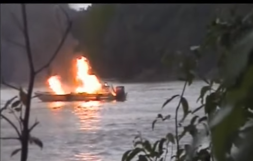 Watch: Smoke on the water! River ambush on Colombian Narco runners