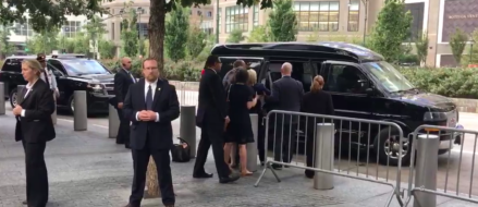 Watch: Hillary Clinton stumbles out of 9/11 memorial event