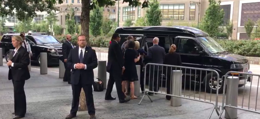 Watch: Hillary Clinton stumbles out of 9/11 memorial event