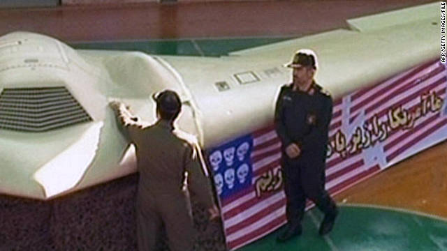 Screenshot of the Iranian video of the RQ-170 drone