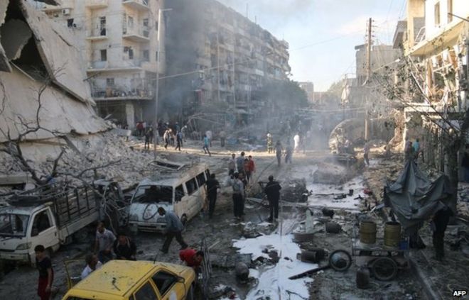 Russia and Syria end Aleppo airstrikes ahead of 8-hour lull