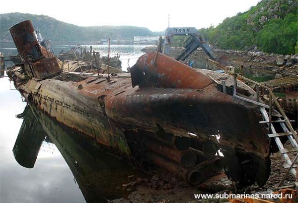 A stroll along a Soviet submarine graveyard