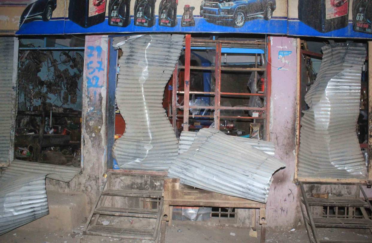 Here is a building near the German consulate which was damaged from the blast. Image courtesy of Getty