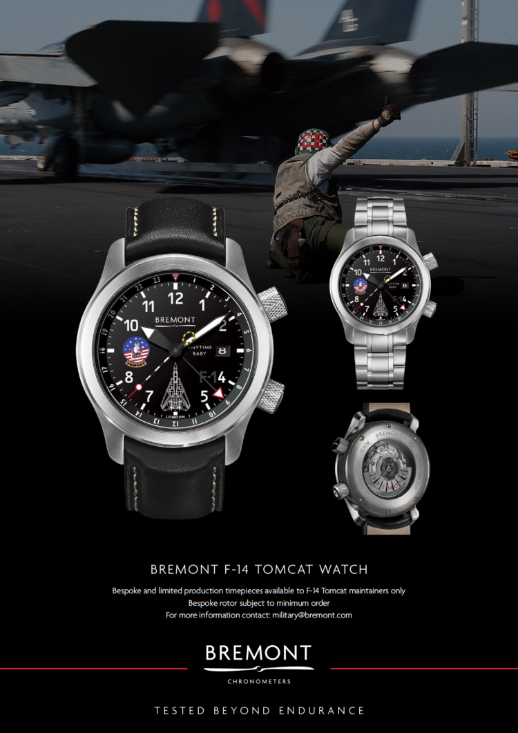 FighterSweep and Bremont Announce F-14 Tomcat Watch for Maintainers