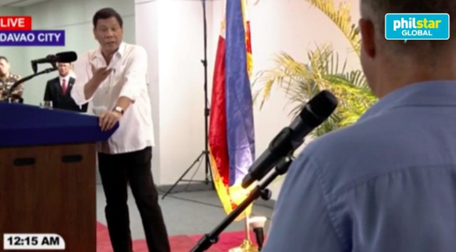 The Philippines’ president swore at a British journalist during another anti-US tirade