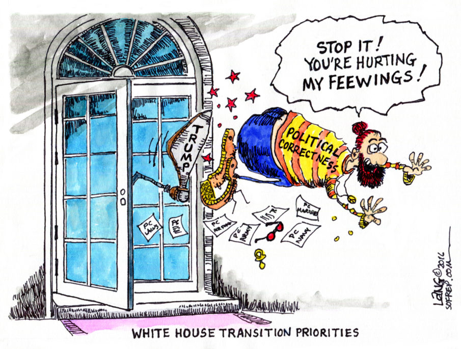 Will Trump throw out political correctness during his transition into the White House?