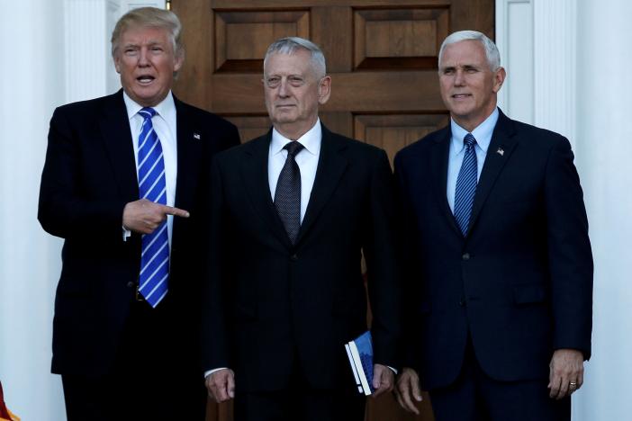 In weekend of deliberation, Mattis favored for Trump Pentagon chief