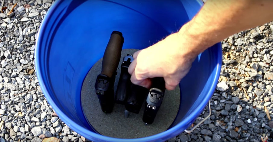 The bucket: Discreet and economical way to transport and store handguns