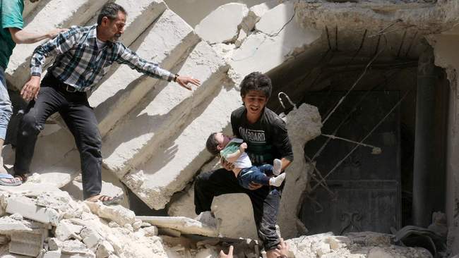 Watch: Aleppo doctor fights to keep people alive as airstrikes continue