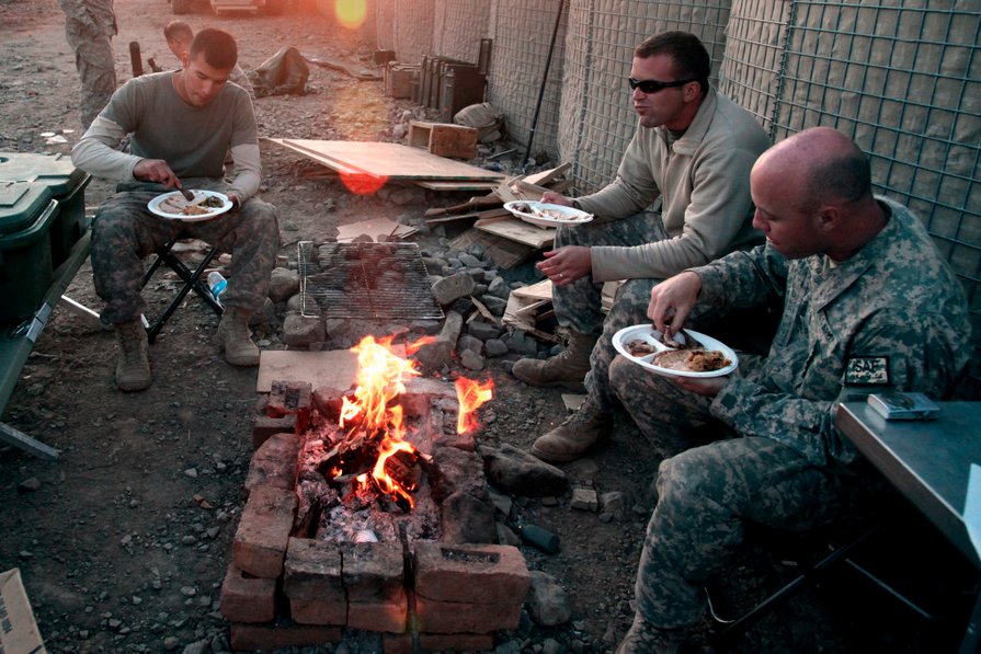 Thanksgiving Day on a remote fire base in Afghanistan