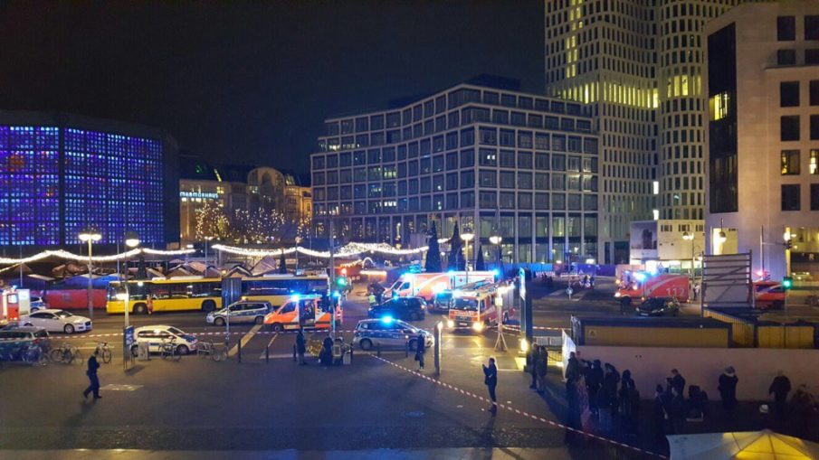 Large truck drives into a crowded Christmas market in Berlin, multiple fatalities and injuries reported