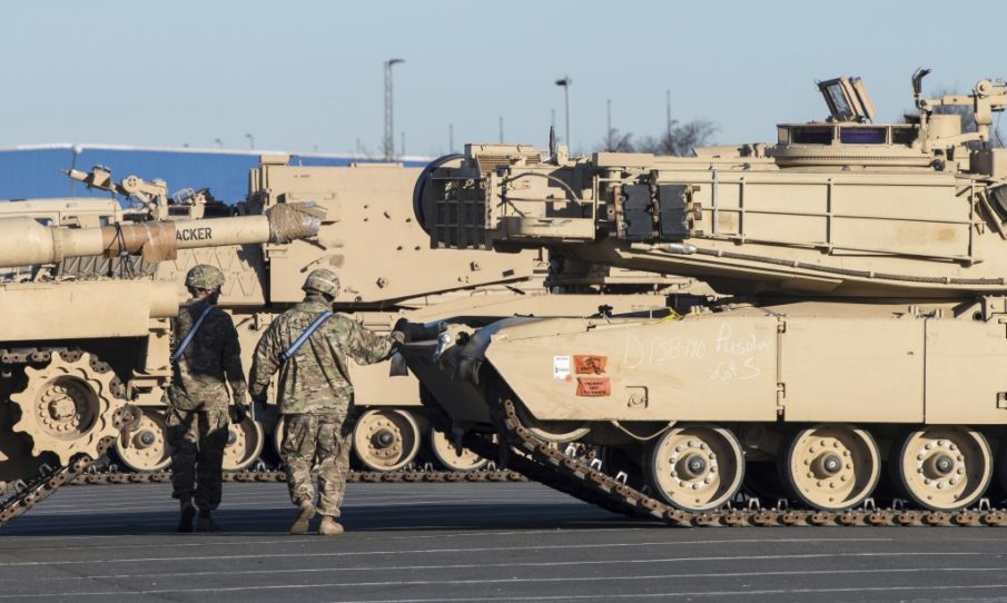 U.S. tanks roll into Germany to bolster NATO deterrent against possible Russian aggression