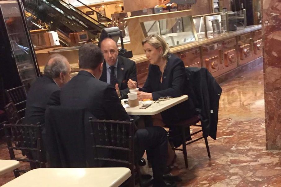 Marine Le Pen of France’s National Front visits Trump Tower