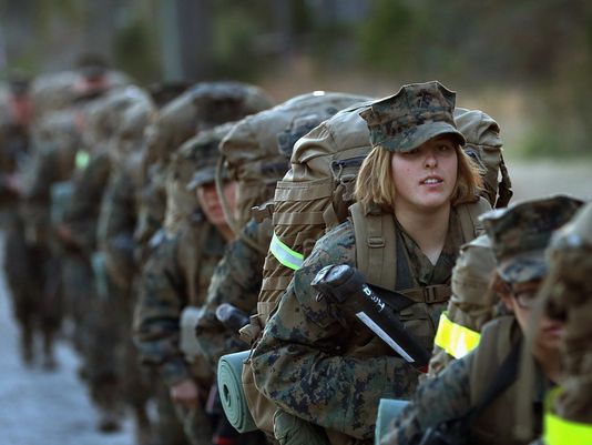 Male and female infantry Marines to share tents in the field