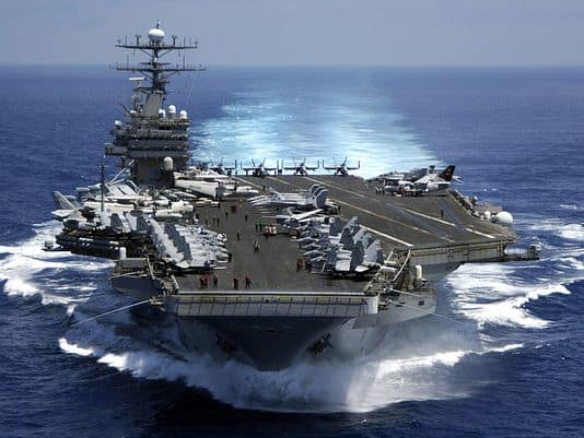 US carrier and missile destroyer enter South China Sea