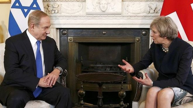 Israeli and UK PMs meet to sell each other on Trump policies