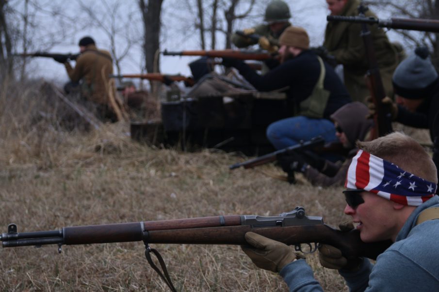 Watch: Marine veterans recreate WWII challenges with a live-fire range