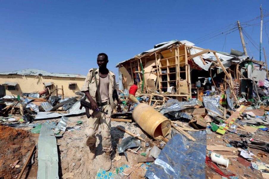 Suicide bombing at market in Somalian capital kills dozens