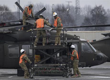 US helicopters unloaded in Germany to boost combat presence