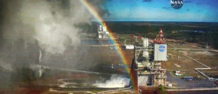 Watch: NASA Tests New Rocket Motor and Produces an Awesome Rainbow!