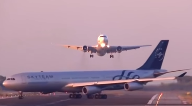 Watch: Near Miss at Barcelona Airport