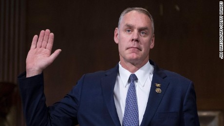 Former Navy SEAL Ryan Zinke sworn in as the 52nd Secretary of the Interior