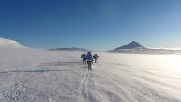 An American soldier in the Norwegian Winter Warfare course