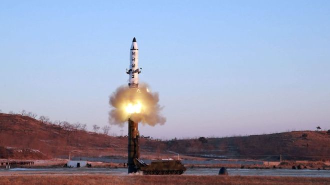 North Korean missile fails immediately after launch
