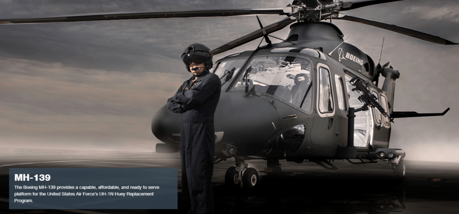 What will replace the Air Force’s UH-1N Huey Helicopter? Boeing says an MH-139 variant will
