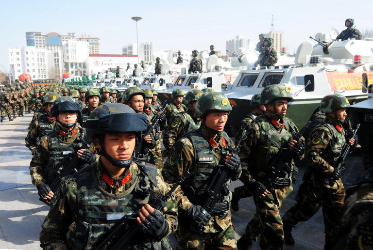 On state TV, Chinese Forces storm a compound a lot like Bin Laden’s