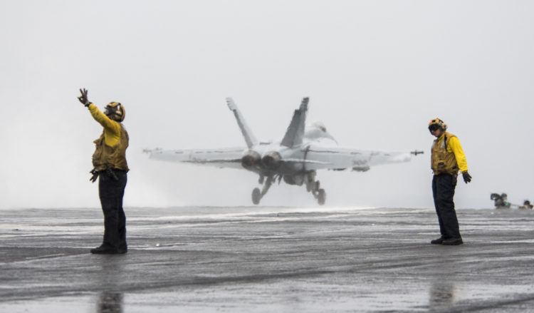 Photo of the Day: Navy F/A-18E Super Hornet Launches from USS H.W. Bush