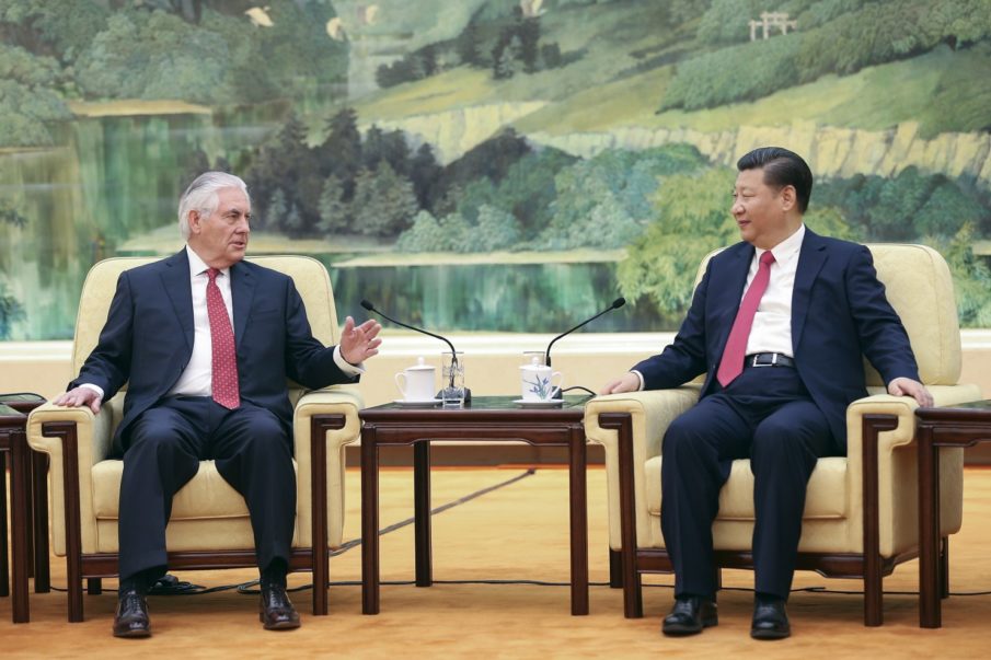 In China debut, Tillerson appears to hand Beijing a diplomatic victory