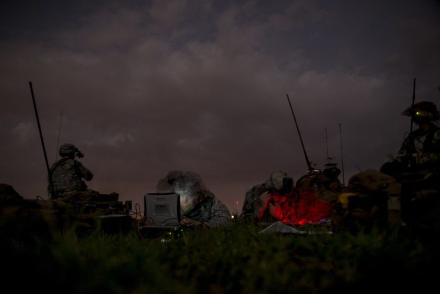 Behind host nation jump ops… Nature calls on the flightline