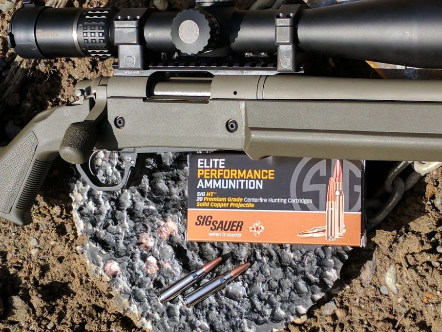 Sig HT hunting line of solid copper bullet ammunition: Now in 223 Rem and 308 Win