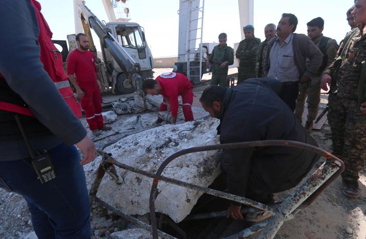 Engineers repair Syria’s Tabqa dam spillways after shelling