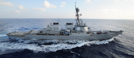U.S. Destroyer forced to alter course to avoid Iranian attack boat