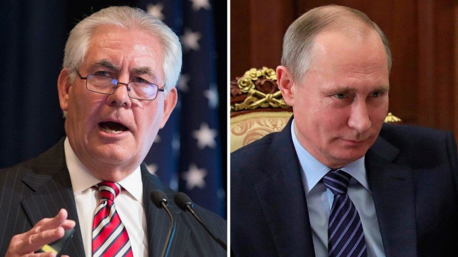U.S. Secretary of State arrives in Moscow intent on driving a wedge between Putin and Assad