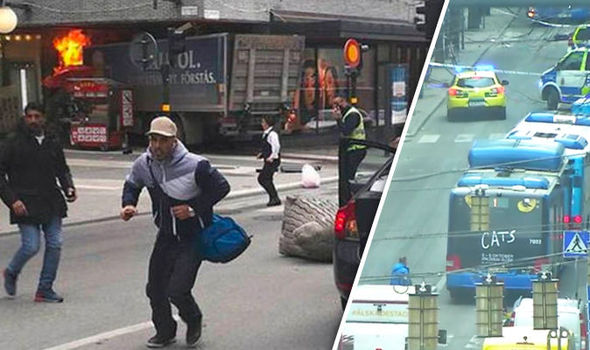 Breaking- Truck driven into a crowd of people in Stockholm, several people reported dead and injured