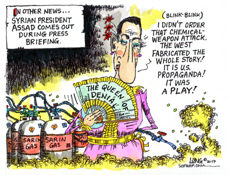 President Assad denies Syrian involvement in the Sarin chemical attack